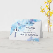 司祭5回五回叙位記念日恵み カード (黄色い花)