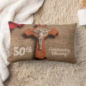 司祭50周年記念バラとロザリオ ランバークッション (ブランケット)