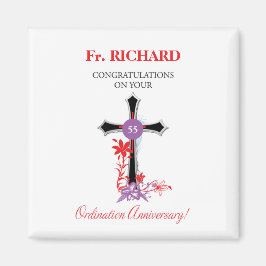 司祭55世叙勲記念日ブラッククロス マグネット