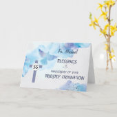 司祭55周年記念恵みブルー カード (黄色い花)