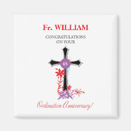 司祭65世叙勲記念日ブラッククロス マグネット