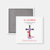 司祭70周年記念ブラッククロス マグネット (正面/裏面)