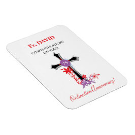 司祭75世叙勲記念日ブラッククロス マグネット