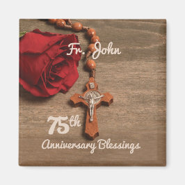 司祭75周年記念バラとロザリオ マグネット
