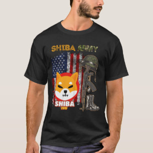 司馬軍、柴犬金貨、米国旗 Tシャツ