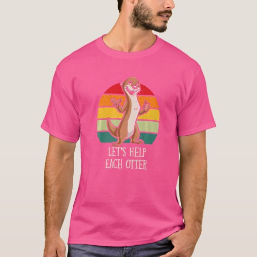 各オッター救済ポジティビティOtter Lover Posit Tシャツ (正面)