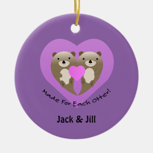 各カワウソ セラミックオーナメント (正面)