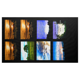 各ヤードの聖なる書物、経典の写真の8枚のタイル ファブリック