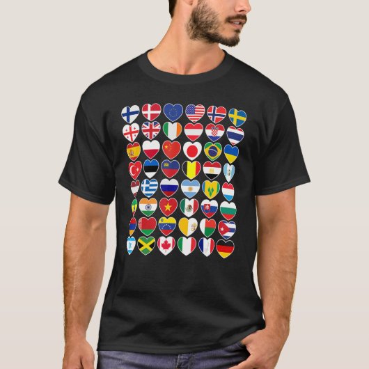 各国は世界地理国際的に影響を及ぼす Tシャツ (正面)