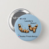 各国指導者は反応します(オバマ) 缶バッジ (正面&裏面)