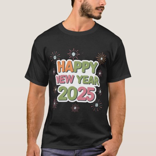 各大事な行事のスタイル2025年新年男性Tシャツ Tシャツ (正面)
