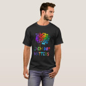 各点が水玉模様のカラフルUnityツリー Tシャツ (正面フル)