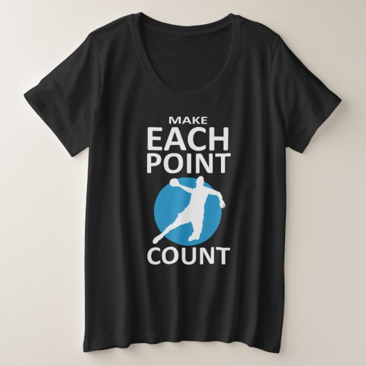 各点カウントを作成 – ハンドボール プラスサイズTシャツ (デザイン正面)