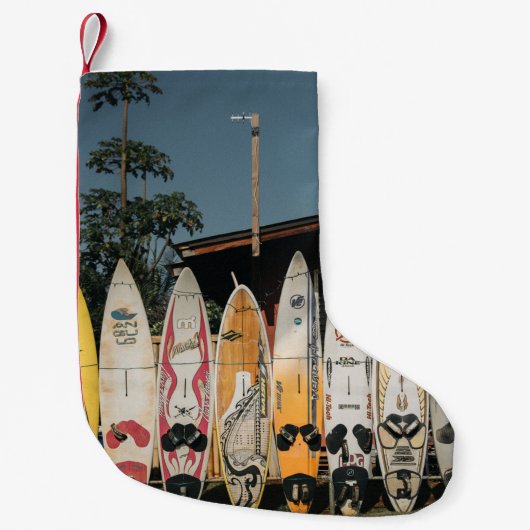 各種のサーフィン板は、 スモールクリスマスストッキング (正面)