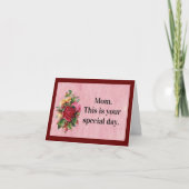 各種のローズの母の日カード サンキューカード (正面)