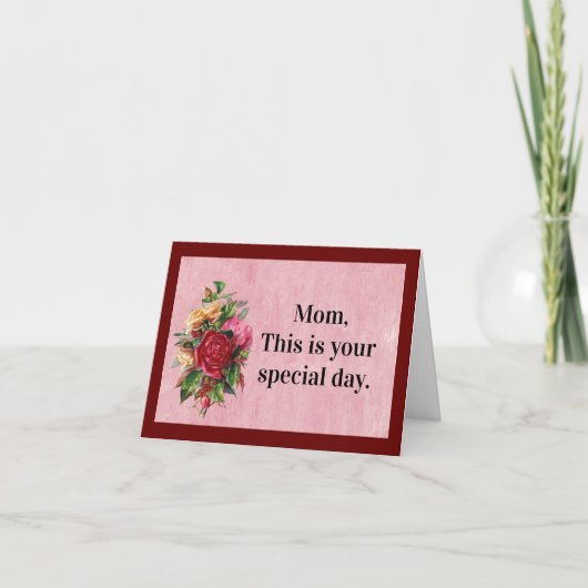 各種のローズの母の日カード サンキューカード (正面)