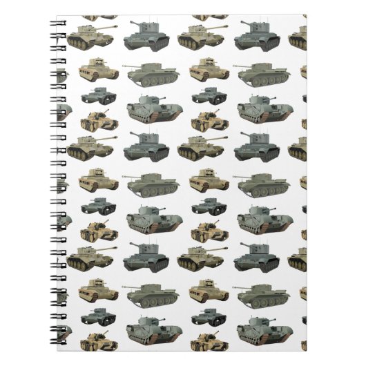 各種イギリス第2次世界大戦戦車 ノートブック (正面)