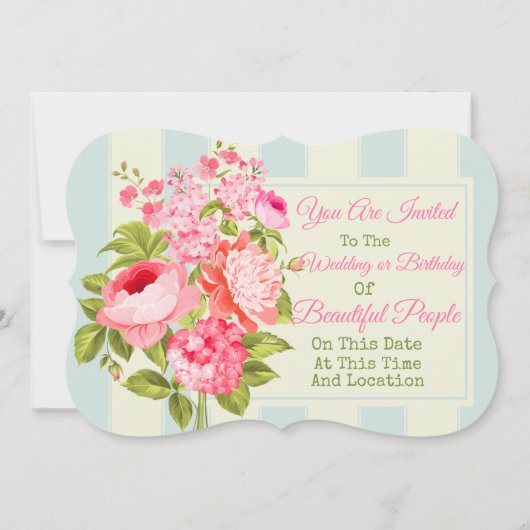 各種イベントに使える花の招待状 招待状 (正面)