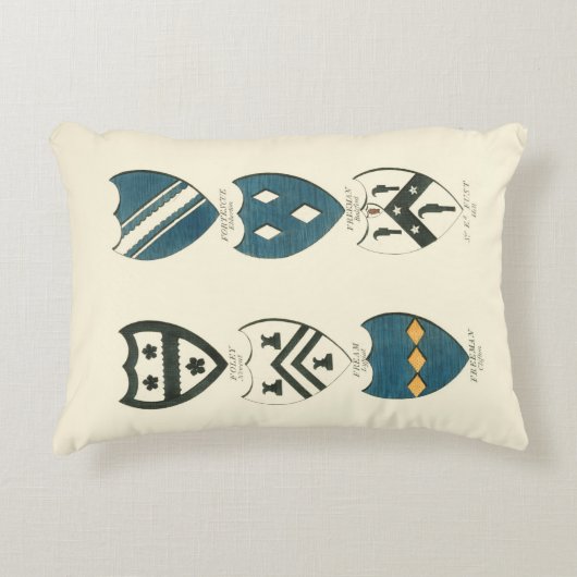 各種イングリッシュハウスの家紋 アクセントクッション (正面)