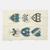 各種イングリッシュハウスの家紋 キッチンタオル (横)