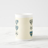各種イングリッシュハウスの家紋 ボーンチャイナマグカップ (正面)
