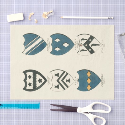 各種イングリッシュハウスの家紋 薄葉紙 (クラフト)