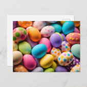 各種カラフルハッピーイースター卵 ポストカード (正面/裏面)