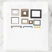 各種カラフル写真枠 長方形シール (バッグ)