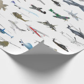各種カラフル飛行機・ヘリコプター ラッピングペーパー (角)