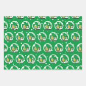 各種クリスマス雪だるま包装紙シート ラッピングペーパーシート (正面2)