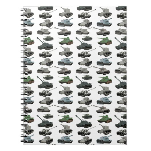各種ソ連第2次世界大戦戦車スパイラルフォトノートブック ノートブック (正面)