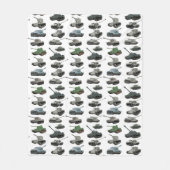 各種ソ連第2次世界大戦戦車 フリースブランケット (正面)