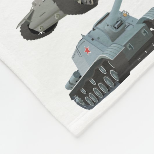 各種ソ連第2次世界大戦戦車 フリースブランケット (角)