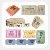 各種チケット スクエアシール (正面)