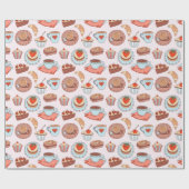 各種デザート包装紙 ラッピングペーパー (フラット)