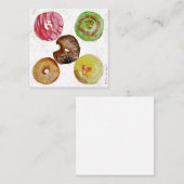 各種ドーナツ付きノートカード ノートカード (正面/裏面)