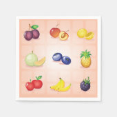 各種フルーツ紙ナプキンズ スタンダードカクテルナプキン (正面)