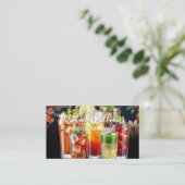 各種ミックスドリンク | フローラ背景 名刺 (スタンド正面)