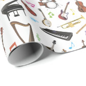 各種ミュージカル楽器 ラッピングペーパー (ロールコーナー)