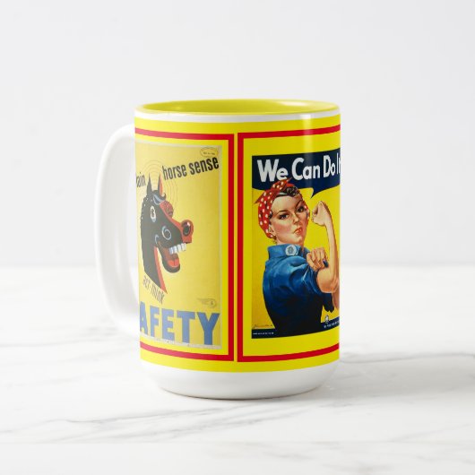 各種古米クラシックポスター ツートーンマグカップ (正面左)