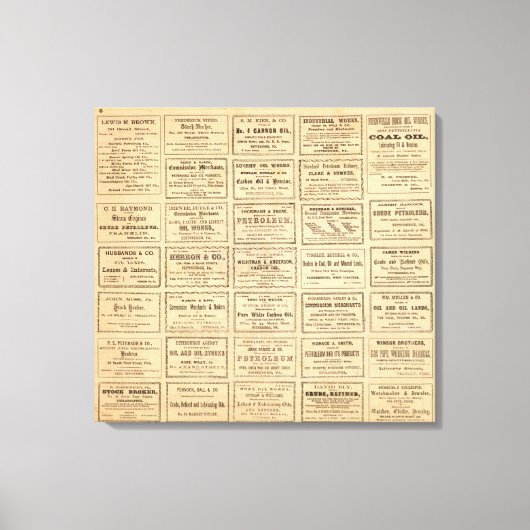 各種油広告 キャンバスプリント (正面)