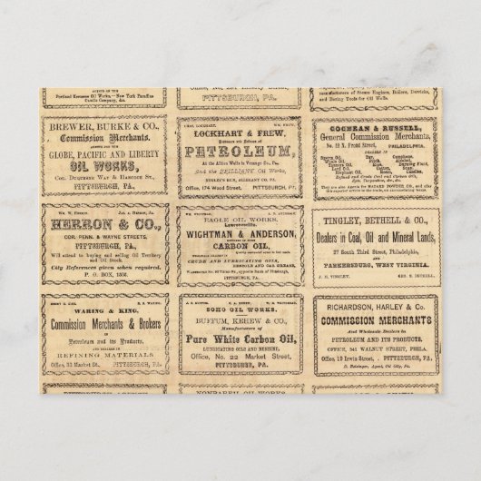 各種油広告 ポストカード (正面)