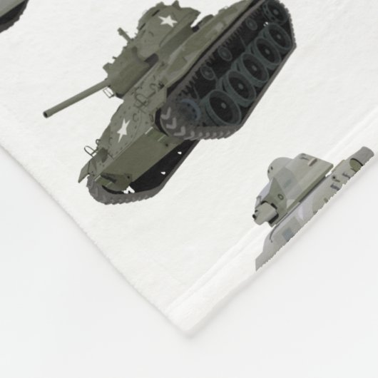 各種第2次世界大戦タンク フリースブランケット (角)
