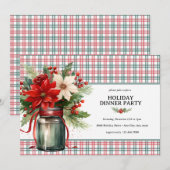 各種行事 | クリスマスの花 | ホリデーの夕食 招待状 (正面/裏面)