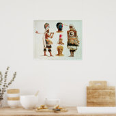 各種踊りコスチューム擦り切れたアットナクレロ,フィジー ポスター (キッチン)