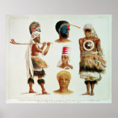 各種踊りコスチューム擦り切れたアットナクレロ，フィジー ポスター (正面)