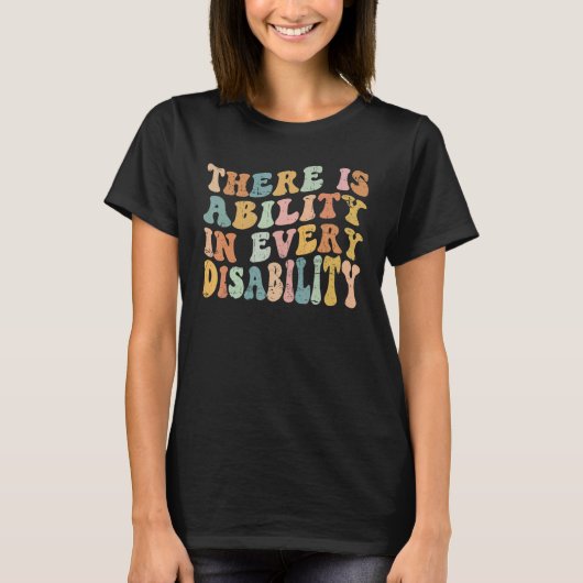 各障害認識度Speに能力がある Tシャツ (正面)