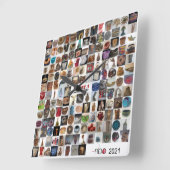 各1バスケットの壁時計 スクエア壁時計 (傾斜)