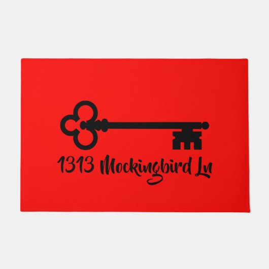 合い鍵あなたの文字および色 ドアマット (正面)