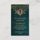 合い鍵ゴシック様式古いロックのヴィンテージSteampunk 名刺 (裏面)